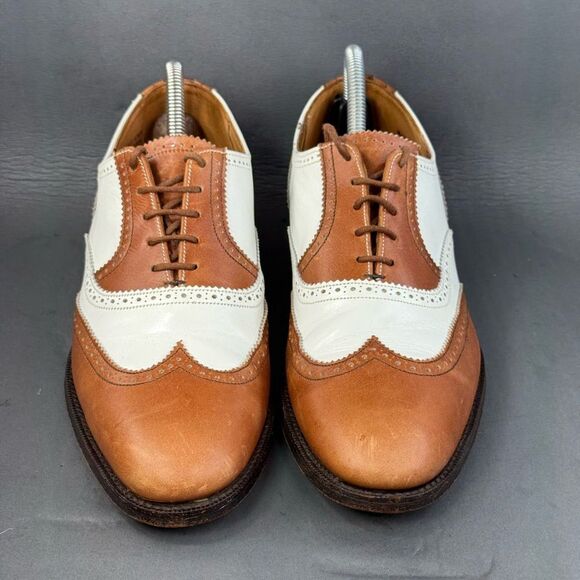 THE BRITISH ISLES COLLECTION LOAKE Leather vintage Wing Tip Shoes Mens size 8 - Picture 2 of 9